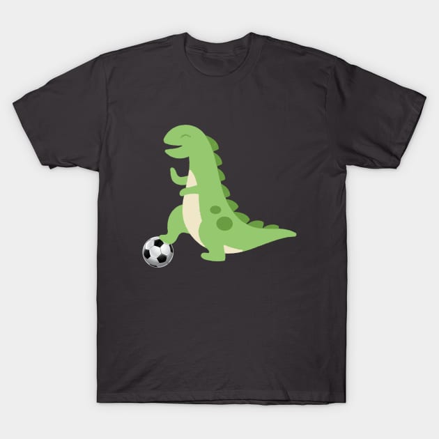 Dinosaur soccer T-Shirt by AmyNMann